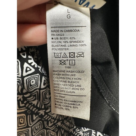 OLD NAVY Swimsuit Cut Out Black and White Size Large - Picture 5 of 7